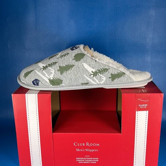 Club Room Men's Indoor/Outdoor Slippers - Winter Cabin - 12/13 - New in box - Picture 4 of 6